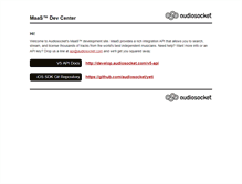 Tablet Screenshot of develop.audiosocket.com